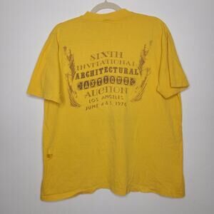 Vintage Rare 70s Los Angeles Architectural Antique Auction Double Sided Art